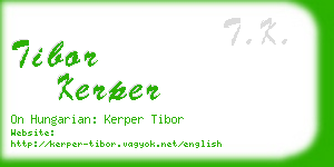 tibor kerper business card